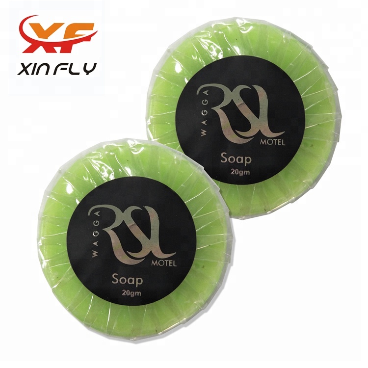 Customized Logo 20g 25g 30g 35g shiny paper pleat wrapped small Disposable Hotel Soap for bath