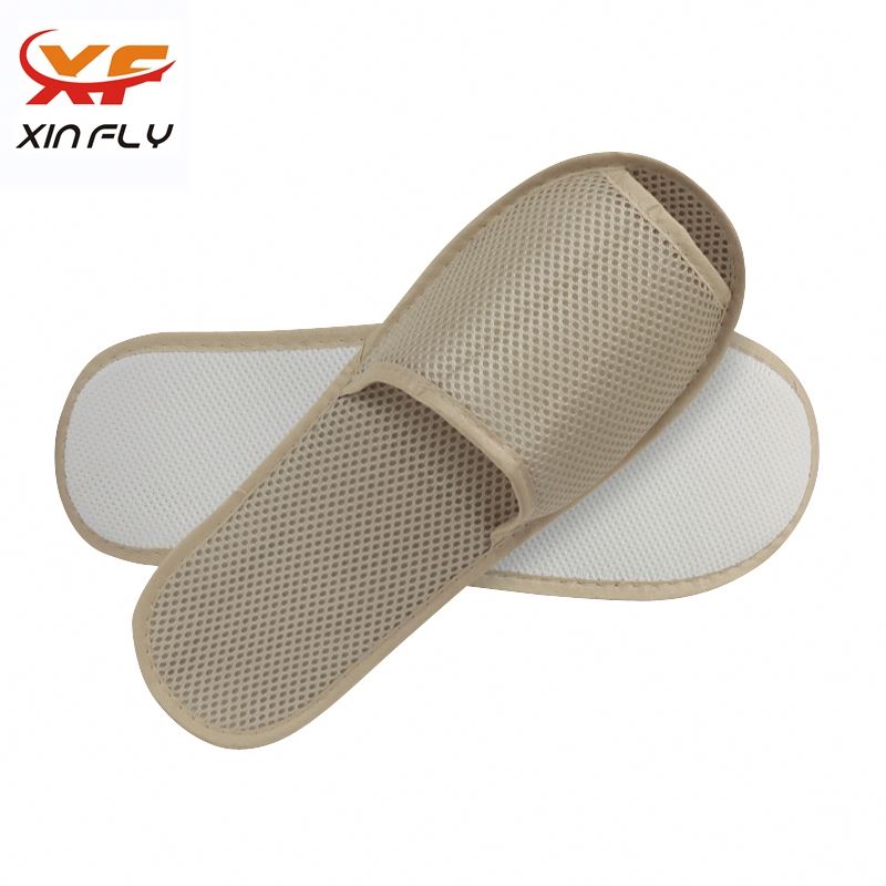 Washable Closed toe hotel slippers fabric with Label