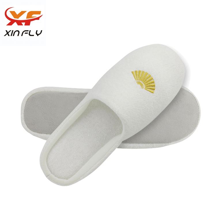 Yangzhou factory Open toe white hotel slipper wholesale