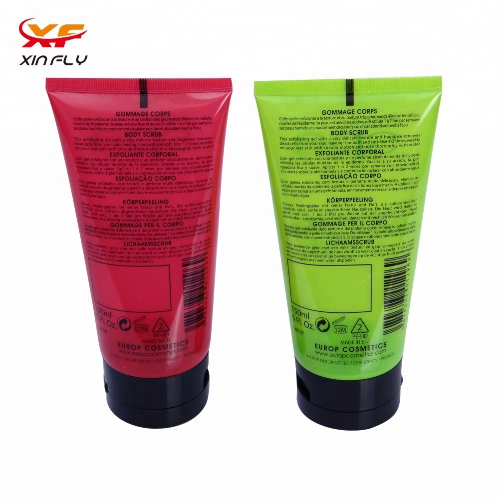 200ml Cosmetic Tube Package for Body Lotion with flip caps for facial cleanser and hand cream tube