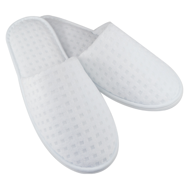 Vente en gros EVA semelle blanche pantoufle Waffle SPA pour femme