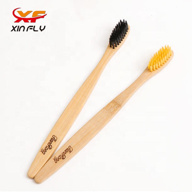 卸売カスタムエコフレンドリーなホテルのOEM天然有機炭は、竹の歯ブラシが4パックプライベートラベルメーカーを設定する毛