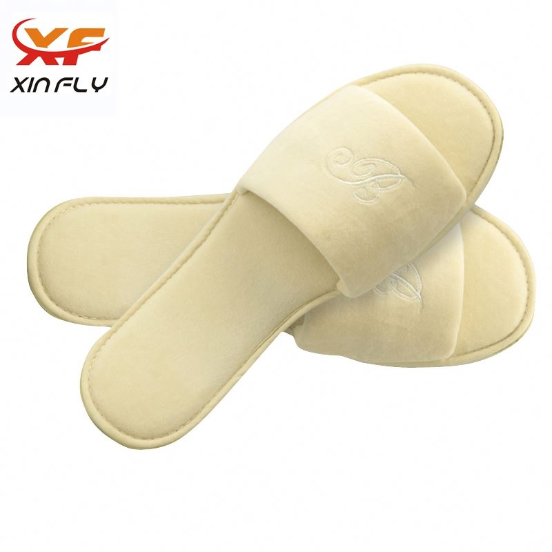 100% cotton Closed toe oem hotel slippers disposable recycle