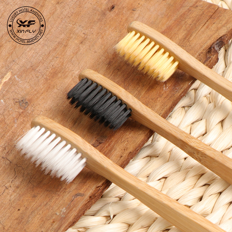 Wholesale custom Eco friendly hotel oem natural organic charcoal bristle bamboo toothbrush set 4 pack private label manufacturer