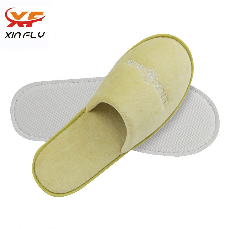 Cheap Open toe hotel slipper disposable with Customized Logo