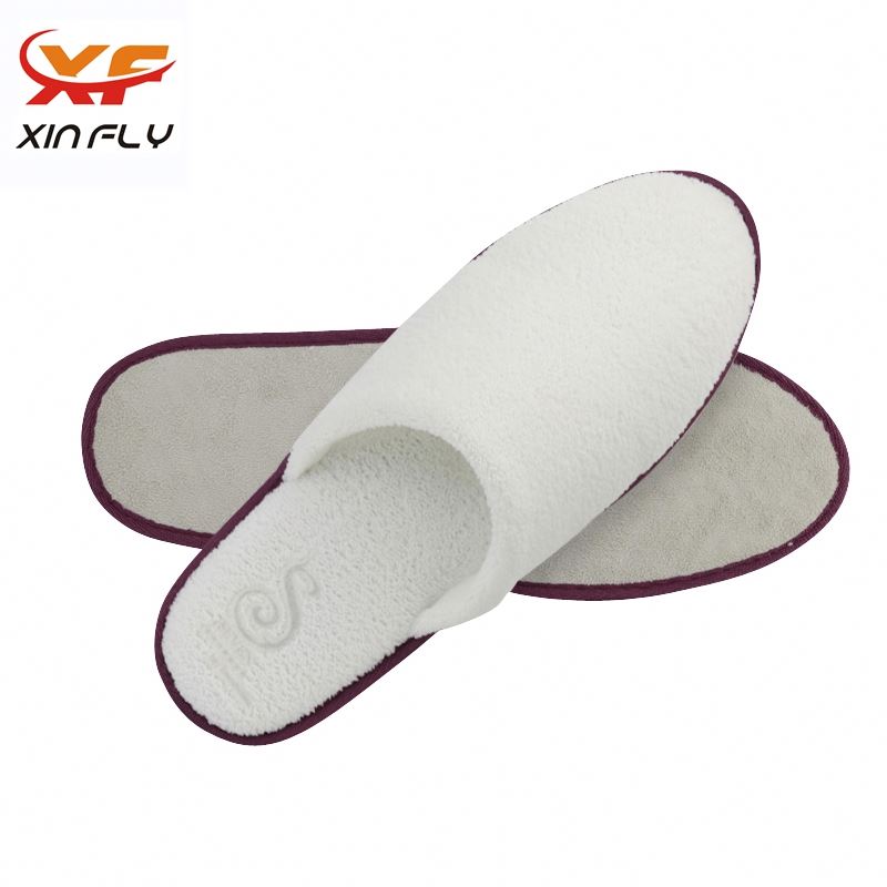 Luxury EVA sole hotel embroidery slipper for woman