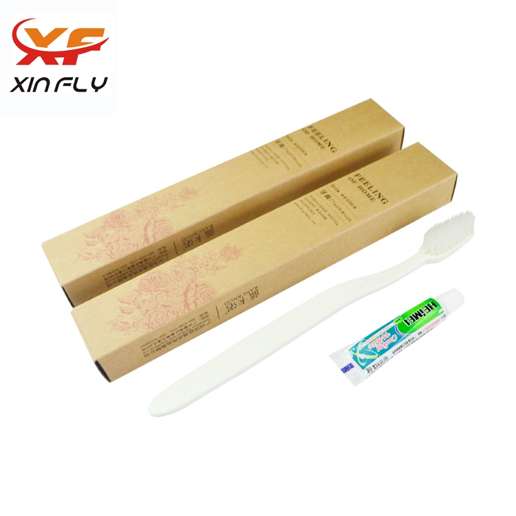 Disposable hotel dental kit in paper box