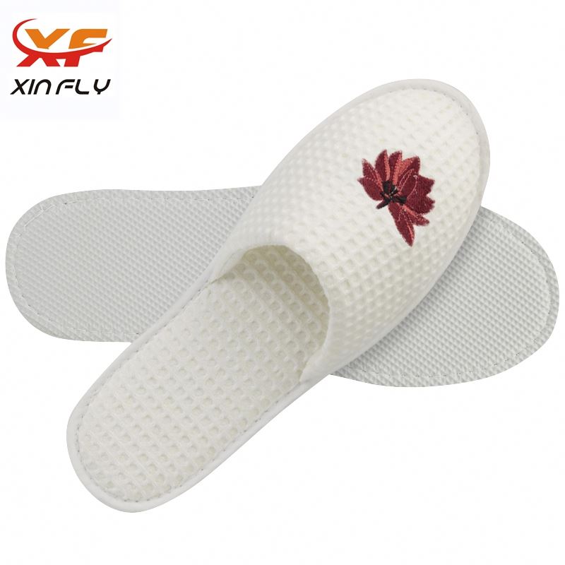 Washable Open toe non woven hotel slippers for man