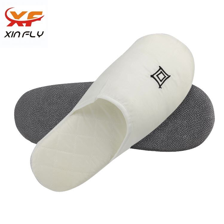 100% cotton Open toe personal hotel slippers with Label