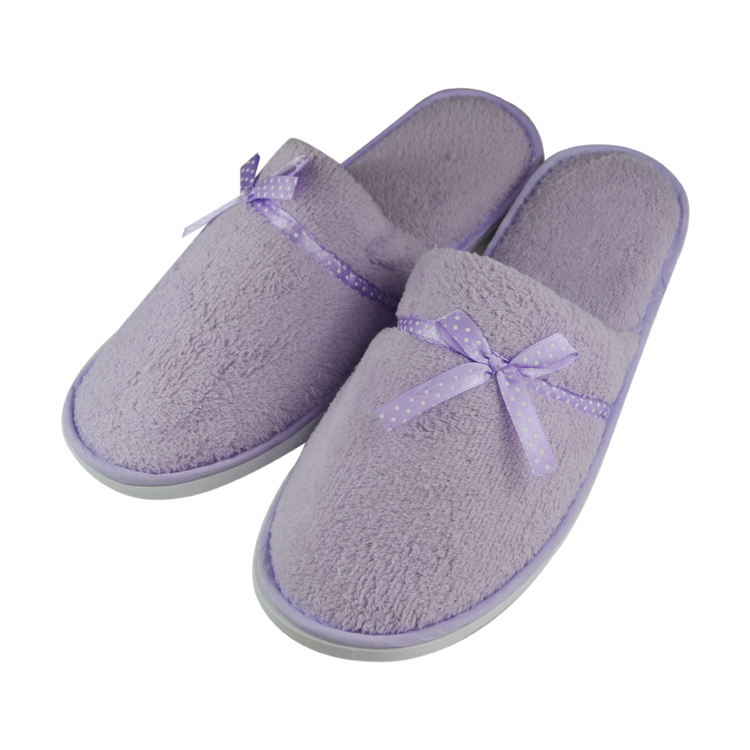 100% bumbac alb velur moale pentru Hotel Slipper