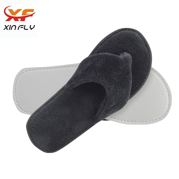 Personalized Open toe hotel soft slippers with Customized Logo