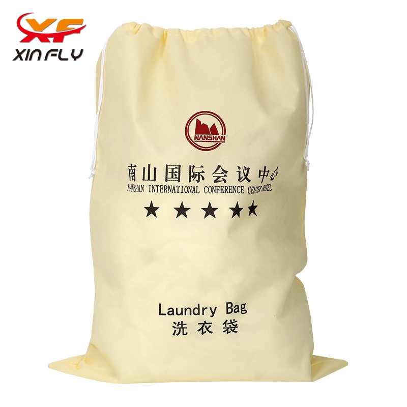 5 Star hotel drawstring Hotel Non woven Laundry Bag