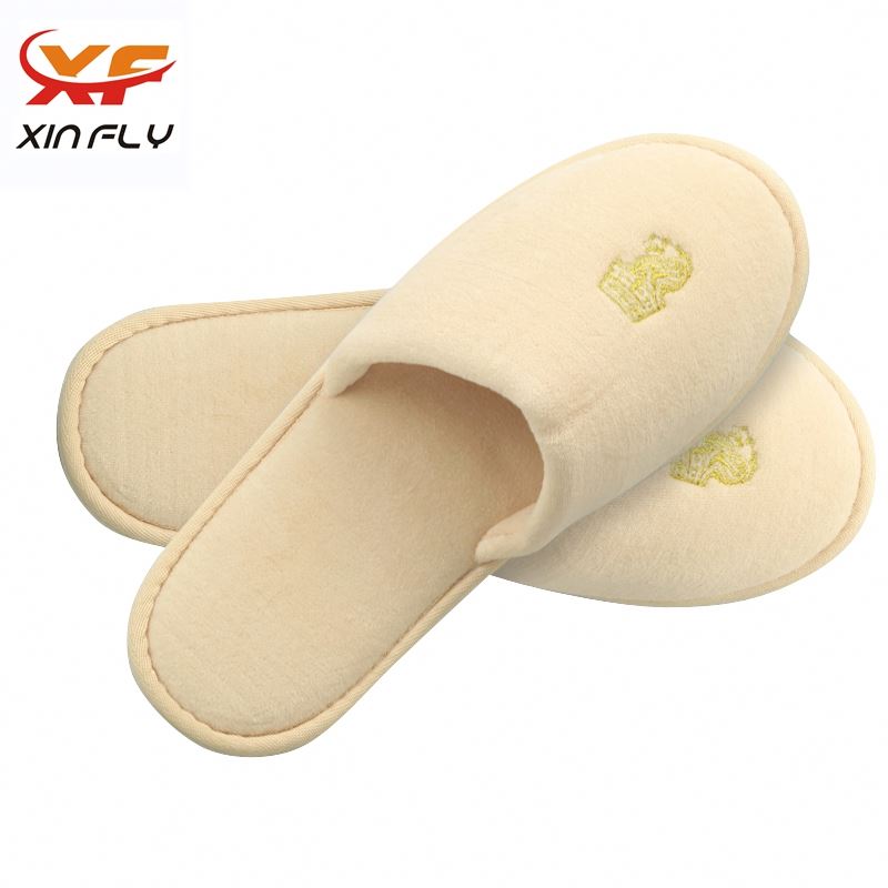 Sample freely EVA sole soft hotel slipper with OEM LOGO