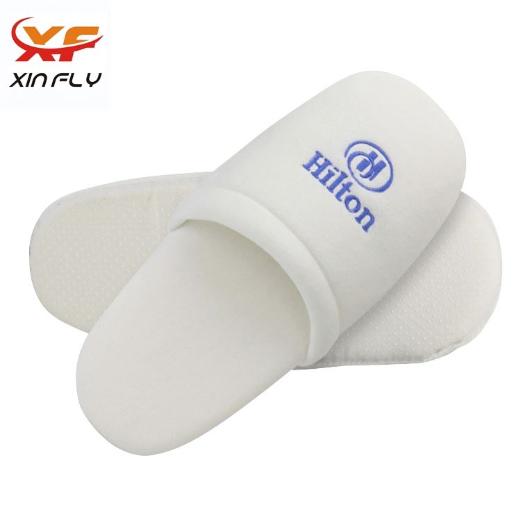 Washable Open toe one-time hotel slipper with Label