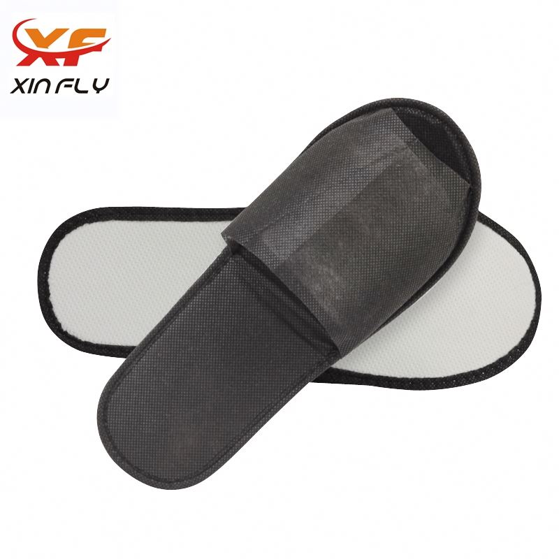 100% cotton Open toe straw hotel slipper with OEM LOGO