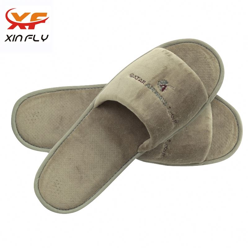 Washable Open toe one strap hotel slipper for woman