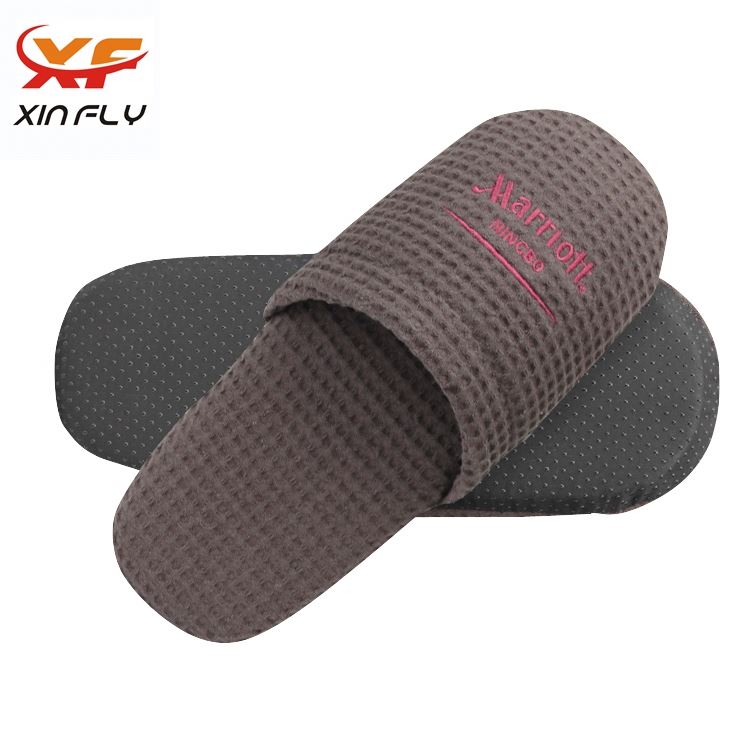 Washable Open toe hotel bathroom slipper with Printing logo