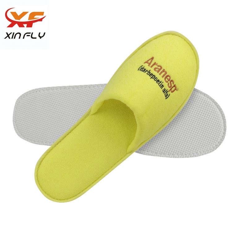 Washable Open toe amenities hotel slipper for woman