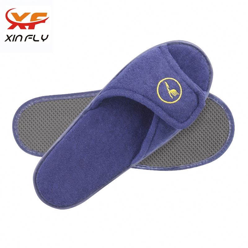 100% cotton EVA sole hotel summer slipper with Embroidery
