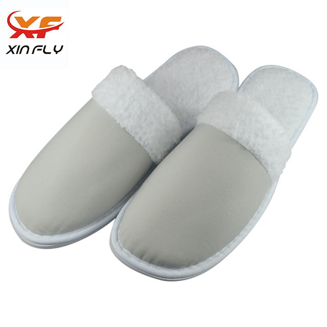 Sample freely Closed toe Velveteen Hotel spa slippers supplier