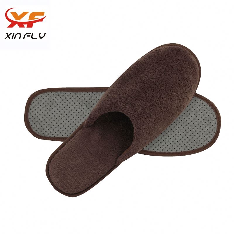 100% cotton Open toe hotel plastic slipper for man